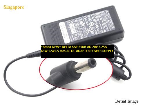 *Brand NEW* SAP-65KB AD DELTA 20V 3.25A 65W 5.5x2.5 mm AC DC ADAPTER POWER SUPPLY